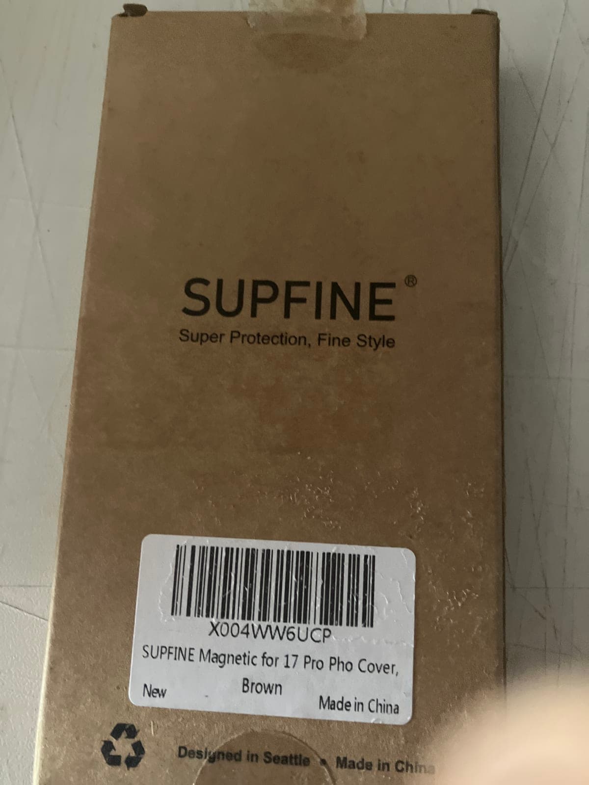 SUPFINE Magnetic Cover for 17 Pro - Brown