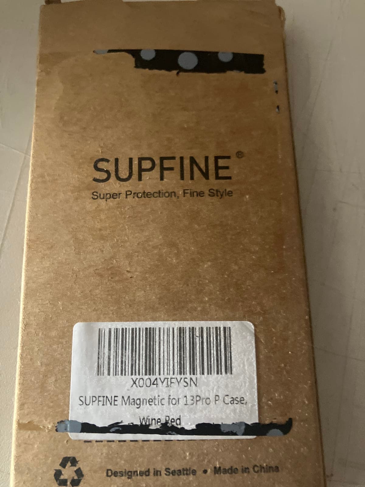 SUPFINE Magnetic Case for iPhone 13 Pro - Wine Red