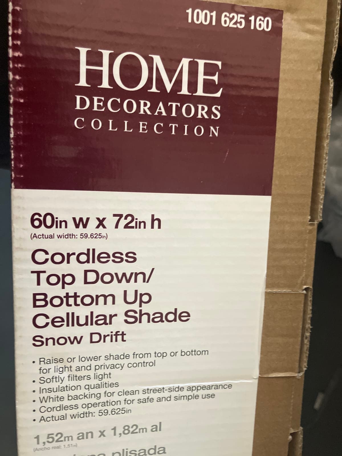 Home Decorators Collection Cordless Top Down/Bottom Up Cellular Shade