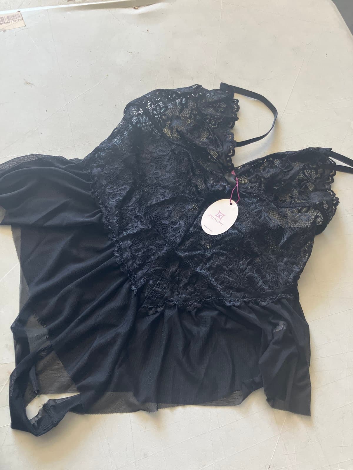 Avidlove Women's Black Lace Babydoll Lingerie